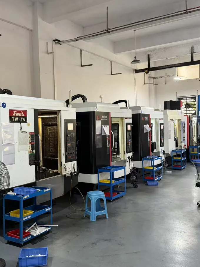 CNC machine row